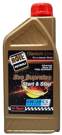 ROIL PETROLI 4 Litri di Eco SUPRATEC 0W/20 C5 - Lubrificante 100% Sintetico Fuel Economy