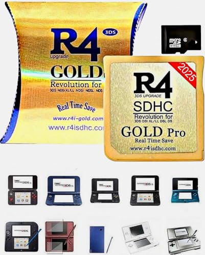 GAME SOURCE SDHC Gold Adapter With 32 GB Micro SD With YS Menu With 500 In 1 Will Work On DS DSI DSIXL 2DS 2DSXL 3DS 3DSXL