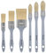 ROLLINGDOG Furniture Paint Brush- 3 Round Paint Brushes and 3 Flat Paint Brushes for Detail Painting Wood Work,Stain,Varnish(Pack Of 6)