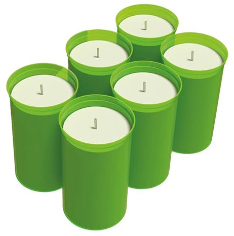 Bio Green Lot de 6 bougies écologiques en biomasse pour antigel « Firefly » | Durée de combustion d'environ 42 heures par bougie | Durable | Neutre en CO²