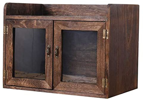 GOOHOCHY Box Style Wooden Container Smooth Surface Bread Storage Wood with Organizing and Vintage for, Sturdy Material Bread Holder Kitchen and Coffee Shop for Snacks and Daily Necessities