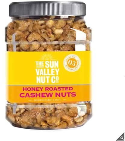 Sun Valley Honey Roasted Cashews | Sweet and Salty | Crunch and Nutty Sweetness | 1.1kg