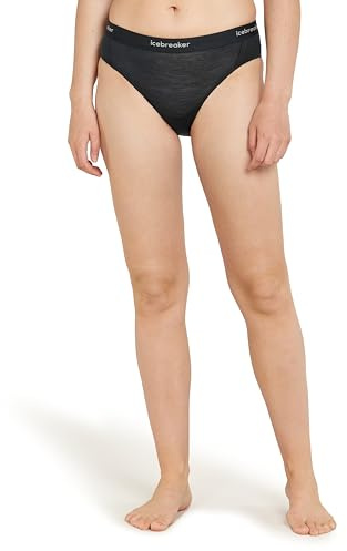Icebreaker - Biancheria intima da donna in lana merino Blend 125 Cool-Lite Sprite, taglia S, colore: Nero