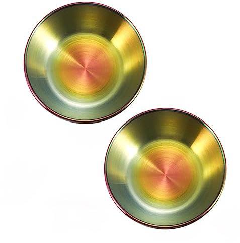 Mikinona 2 Pezzi Di Ciotola Per Condimento in Acciaio Inossidabile Per Salsa Alimentare Piatto in Miniatura Per Aromatizzare Il Cibo Per Casa E Ristorante