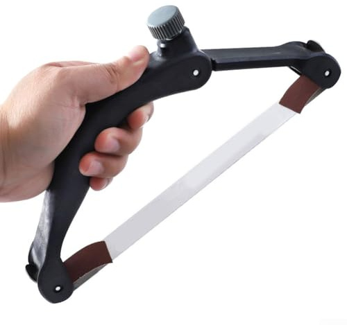 HEBEOT Handlicher bogenförmiger Schleifpapierhalter, speziell geformter Schleifbandhalter, Schleifbandrollensatz (bogenförmiger Halter + 110 cm Schleifband)
