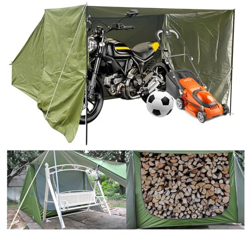 YSMSMZJK Fahrradgarage mit Abnehmbarem Schattentuch Motorrad Zelt Geeignet für Camping und Radfahren Carport Fahrrad überdachung