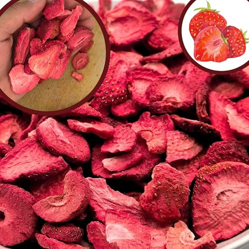 BULK & Tasty. Fraises Fruits Frais Lyophilisée | Naturel Fraise Sechee Freeze Dried Fruit | Fruits Seche Lyophilisateur | Gefriergetrocknete Erdbeere