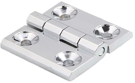 MPYJDTOI Scharnier for Verteilerkasten, Scharnier for Schaltschranktüren, Möbelbeschläge aus Zinklegierung, Silber, Robustes Industriescharnier(Silver 40X40MM)