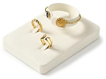 Papper multifunktionell serie smyckeskrin beige ring smyckesbricka idealisk för förvaring av fåfängor och professionell presentation av smycken på disken