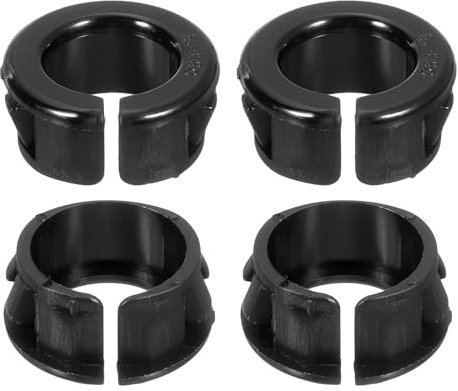 sourcing map Lot de 12 œillets à encliquetage de câble, bague de montage ouverte de 1,9 cm de diamètre – Œillets ronds en nylon noir pour câble