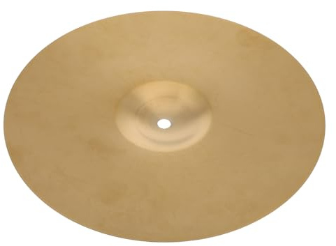 Toyvian Platillo Crash de Batería de Jazz Dorado de 12 Pulgadas, Metálico Resistente Sonido Claro para Kit de Batería y Estilos Rock
