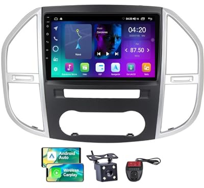 Radio estéreo para coche de 9 pulgadas y 2 DIN con Android 13 para M-ercedes Benz Vito 3 W447 2014-2020 con WIFI 4G incorporado CarPlay inalámbrico Android Auto navegación GPS DSP FM RDS DAB+ radio B