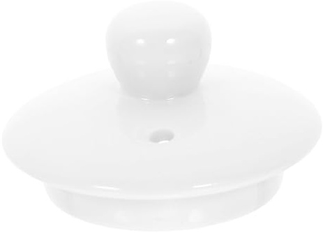 SECFOU Tapa de Cerámica Pulida para Tetera, Recambio Resistente para Taza de Té, Aislamiento Térmico Mejorado, Diseño Minimalista en Color Claro, Uso Doméstico Té Diario