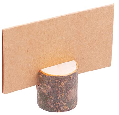 HOLIDYOYO 10pezzi Fermacarte in Legno Porta Numeri da Tavolo Fermagli per Menu Accessorio da Festa Decorazione