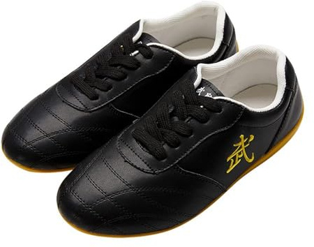 Unisex Tai Chi Kung Fu Scarpe Arti Marziali Karate Cinese Vecchio Pechino Scarpe da Allenamento di Grandi Dimensioni Antiscivolo Scarpe da Ginnastica,Nero,46 EU