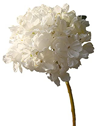 Fyearfly Ramo de hortensias artificiales, paquete de 5 flores de seda de color rojo profundo con borde quemado vintage para decoración del hogar, boda, fiesta
