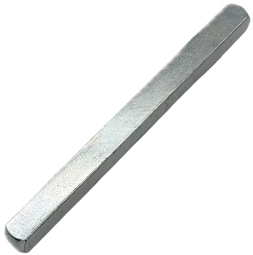 8mm x 110mm Plain Door Handle Spindle Square Solid Steel Bar - Heavy Duty Replacement Rod for Internal & UPVC Handles, Mortice Locks, Latch Sets, Lever Hardware Repair, DIY Fitting Parts