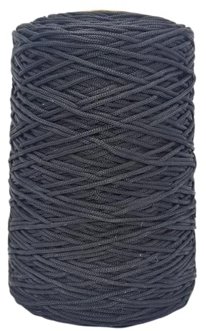 Cordino thai in Poliestere per Borse Uncinetto 500g 600 Metri – Cordoncino 2 mm in rocca Resistente e Morbido per Crochet, Filo per Borse, Hobby Creativi e Accessori Handmade (Nero)