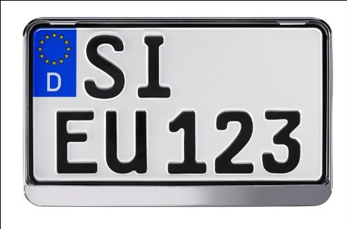 Kennzeichenhalter Motorrad Leichtkraftrad Trecker Chrom Look 240x130mm Erut Twinline