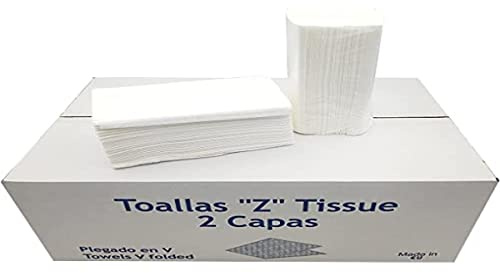 Tasul Boîte de 20 paquets de lingettes Z Tissue ou essuie-mains Zig Zag