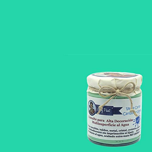 Mary Paint Farbe für Möbel Chalk Paint-Effekt/Kreidefarbe-Effekt, Karibisches Grün – 250 ml