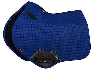LeMieux Close Contact Suede Square Saddle Pad - Saddle Pads for Horses - Equestrian Riding Equipment and Accessories (Benetton Blue - Large)