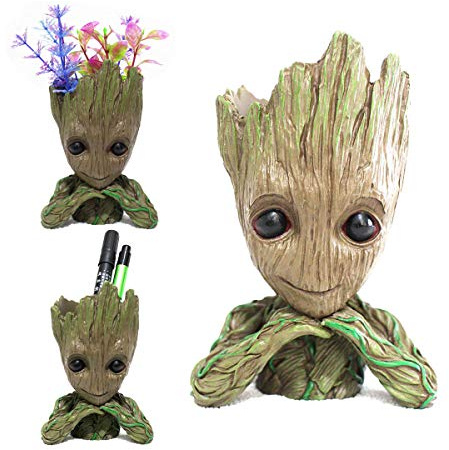 WELLXUNK Blumentopf, Pflanztopf blumentöpfe/Stiftehalter, Groß Aquarium Deko Figur, Geschenke für Kinder (M4)