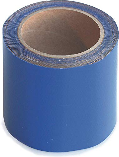 WUPSI PVC-Planen-Reparaturband - Klebeband zur Reparatur von Löchern & Rissen an LKW-Plane, Anhängerabdeckung, Markise & Zelt - 10 cm x 5 m, blau
