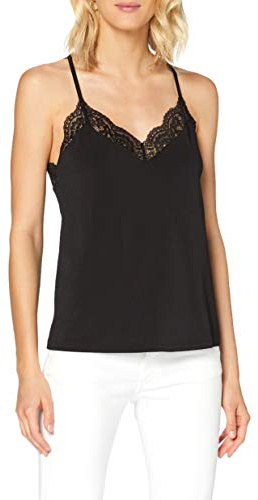Vero Moda Vmana S/L Lace Top Noos, Top Donna, Nero, S