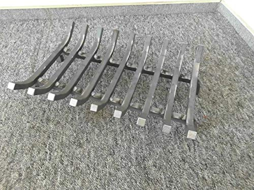 Kaminrost 45 cm breit, 30 cm tief, 12 cm Gesamthöhe, Stababstand 4 cm, aus Stahl 15x15 mm Vollmaterial