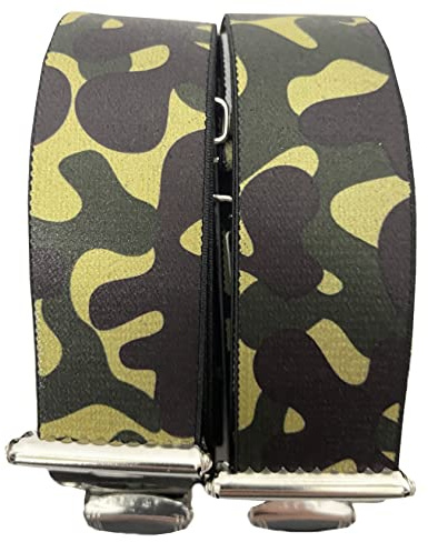EDERER US ARMY Hosenträger grün CAMOUFLAGE im USA Military Bundesheer Design-35mm Breit in H-Form mit 4 extra starken Clips Austria/US Army grün ST-042