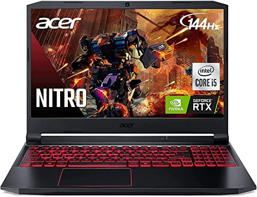 acer Nitro 5 Gaming Laptop 15.6 FHD 144Hz, Intel Core i5-11400H (up to 4.5GHz), GeForce RTX 3050 Ti, 16GB RAM, 1TB PCIe SSD, WiFi6 Backlit Keyboard and Mouse Pad