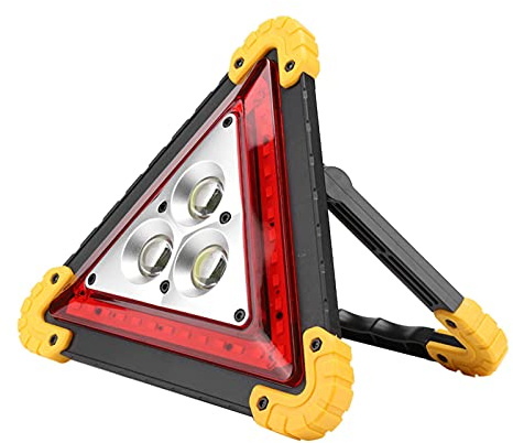 Agatige Triangle LED Warning Light, Car Breakdown Emergency Safety Stop Sign Roadside Reflective Lamp with Weighted Base Accessories for Car, Truck, RV Vehicles