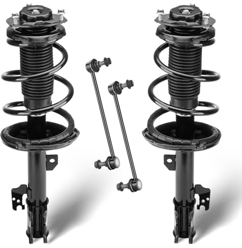 Front Struts Assembly Shock & Sway Bars End Links Fit for 2004-2007 Toyota Highlander 3.3L AWD Only (w/o Hybird), for Lexus RX330 04-06, for RX350 07-09, for RX400h 06-08, Replace 632212 K90344 (4Pcs)