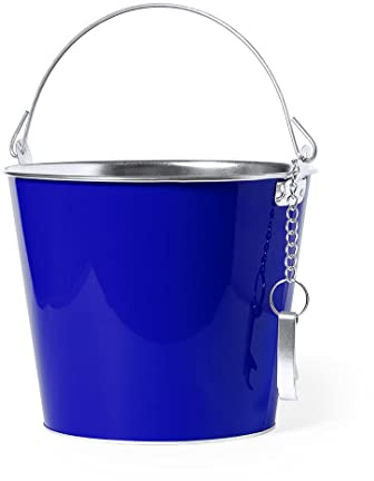 Metall-Eimer für Getränke, zum Kühlen von Bier oder Eiskübel, mit Öffner und Kette im Lieferumfang enthalten. 6 Liter, Maße 18 cm - 22,5 Ø. Verwenden Sie es auf Partys, Bars oder Restaurants. (2)