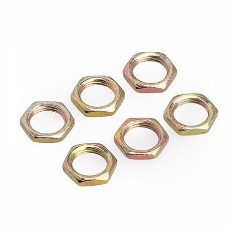 M6 M7 M8 M9 M10 M11 M12 M13 plattierte bunte Zink-Feinzahnmuttern Feingewinde dünne Sechskantmutter 0,75 mm 1 mm 1,25 mm 1,75 mm Steigung (Size : M7x0.75x2mm (40pcs))