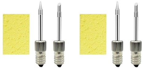 Haopeuk 2X Lötspitzen USB-Lötkolbenkopf -Lötkolbenspitzen Schweißkopf für E10-Schnittstelle (Spitze B + Spitze C)