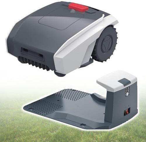 Eastnmythet Robot Lawnmower, Automatic Lawn Mower with Boundary Wire, APP Control Garden Robot Lawn Mower for 1500m² Lawns, 20-55 mm Cutting Height