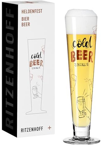RITZENHOFF 1011016 - Vaso de cerveza (330 ml, diseño n.º 16, redondo y multicolor), fabricado en Alemania