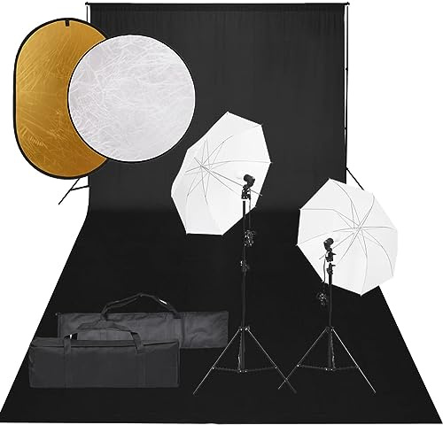 ShGaxin Kit per Studio Fotografico con Set Luci, Fondale e Riflettore,Studio Foto,Fotografia,Illuminazione e Studio,Luci e Flash da studio-3094658