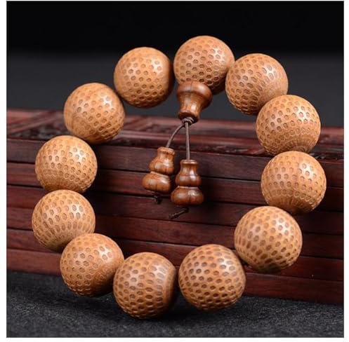 XYUERU Holzarmband, natürliche 20 mm Perlen, buddhistische Gebetsarmbänder | Große Sandelholzperlen-Armbänder for Männer und Frauen