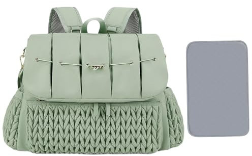 jamgeery Wickeltasche Rucksack | Aufbewahrungstasche für Kinderzimmer, multifunktionale Wickeltaschen für Mütter, wasserdichte Wickeltischtaschen mit Wickelunterlage, grün, Refer to description