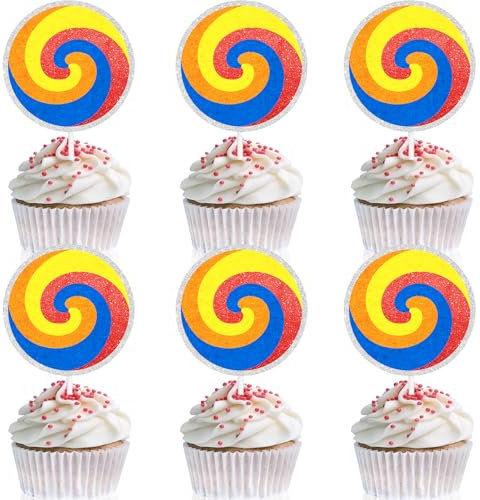 Autism Cupcake Toppers Happy Birthday Neurodiversity 18-Piece Decorations for Birthday Party, Autism-Themed Party World Autism Awareness Ribbon, Jigsaw Puzzle Decorations.LIANGSS