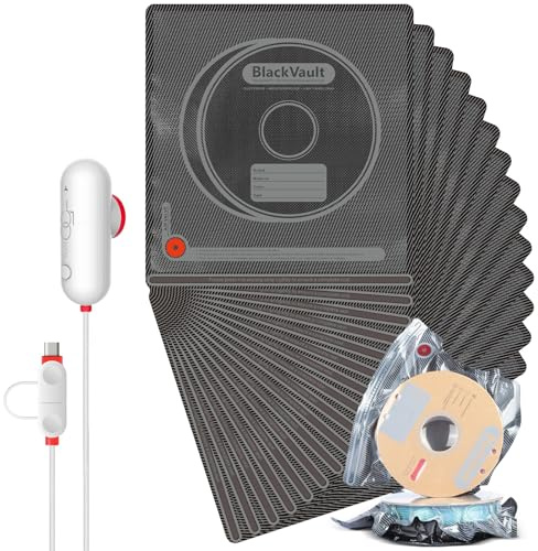 Vacbird Kit di accessori per stampante 3D, 30 filamenti 3D, colore nero, sacchetto sottovuoto con pompa USB (30 x 34 cm), può bloccare la luce del sole per stampante 3D, filamento di protezione