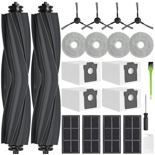 DrRobor Accessoires pour Dreame L10s Ultra Gen 2/L10s Pro Ultra Heat | Rechange pour L40 Ultra AE|A/X30 Ultra, Brosses Principales Sacs à Poussière Filtres Hepa Brosses Latérales Serpillères