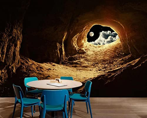 Papel tapiz de piedra 3D para pared, murales de pared de luna para decoración de dormitorio y sala de estar