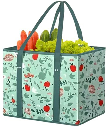 Grand Sac Tote Courses Réutilisable Sac à Provisions Pliable avec Poignée