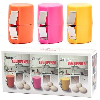 gesundpur EggMaster – Für müheloses Eieröffnen in Sekunden Eieröffner aus Edelstahl – Multifunktionaler Roheierbrecher und Eiertrenner für perfekte Frühstückseier