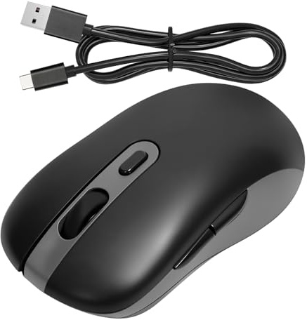 XOMIUHL Computer Mouse Wireless, Type-C charging, Bluetooth connection, Slim Silent Cordless with USB-C Receiver for Laptop, MacBook, PC, USB-C Devices