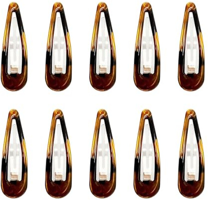 10 PCS Vintage Tortoise Metal Hair Clips, Snap Hair Clips for Women & Girls, No Slip Hair- Barrettes Suitable for All Hair- Types DIY Hairstyling Accessories